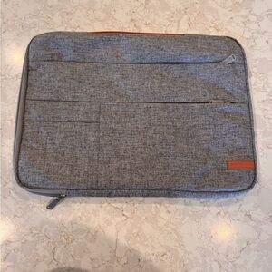 Gray and Cream Textured Laptop Sleeve